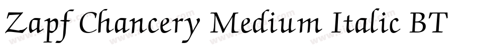 Zapf Chancery Medium Italic BT字体转换